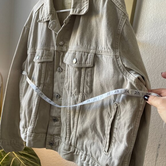 Womens Light Beige Denim Jacket – Size XL - Picture 6 of 7